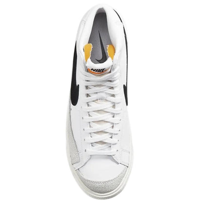 White-Black - Lifestyle - Nike Unisex Adult Blazer 77 Leather Mid Cut Trainers