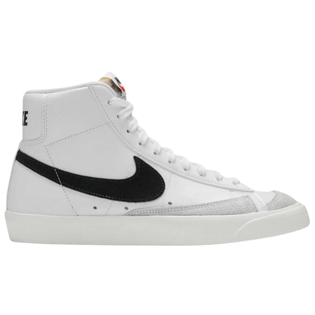 White-Black - Front - Nike Unisex Adult Blazer 77 Leather Mid Cut Trainers