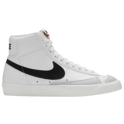 White-Black - Front - Nike Unisex Adult Blazer 77 Leather Mid Cut Trainers