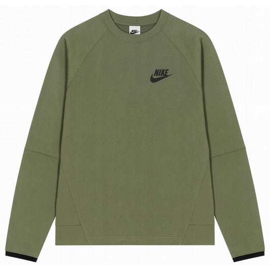 Khaki Green - Front - Nike Mens Plain Sweatshirt