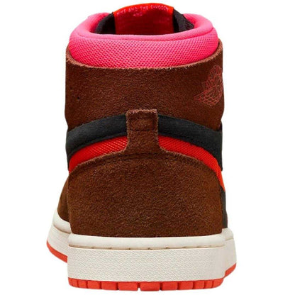 Brown-Black-Pink - Back - Nike Unisex Adult Air Jordan 2 Zoom Air Comfort 2 Suede Trainers