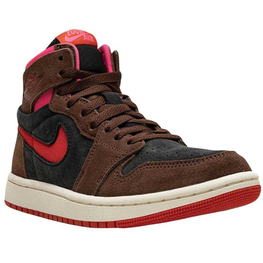 Brown-Black-Pink - Front - Nike Unisex Adult Air Jordan 2 Zoom Air Comfort 2 Suede Trainers