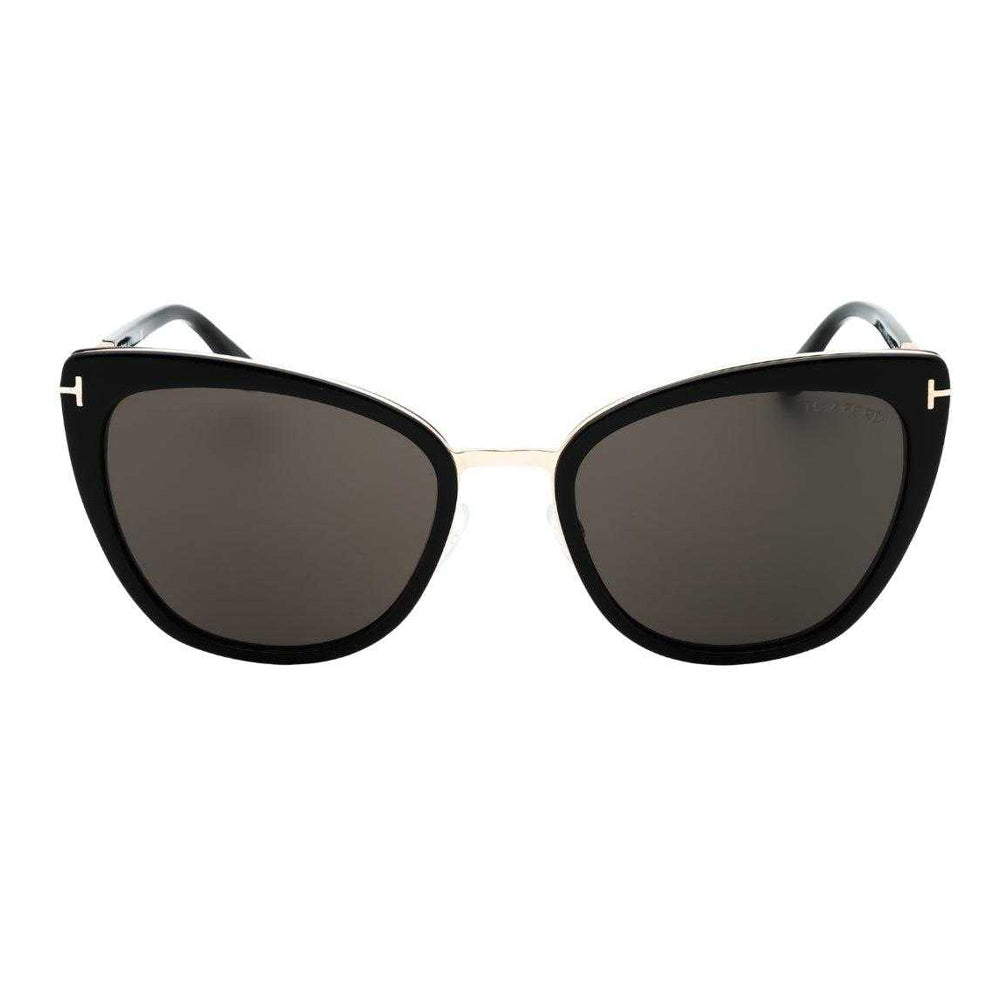 Rose Gold Shiny - Side - Tom Ford Womens-Ladies Simona Smoke Sunglasses