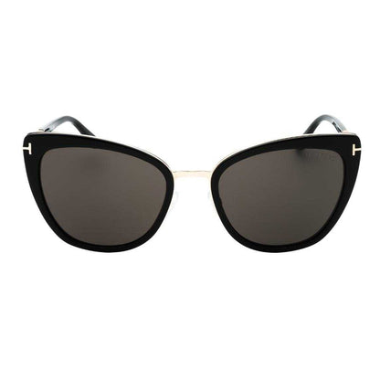 Rose Gold Shiny - Side - Tom Ford Womens-Ladies Simona Smoke Sunglasses