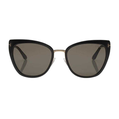 Rose Gold Shiny - Front - Tom Ford Womens-Ladies Simona Smoke Sunglasses