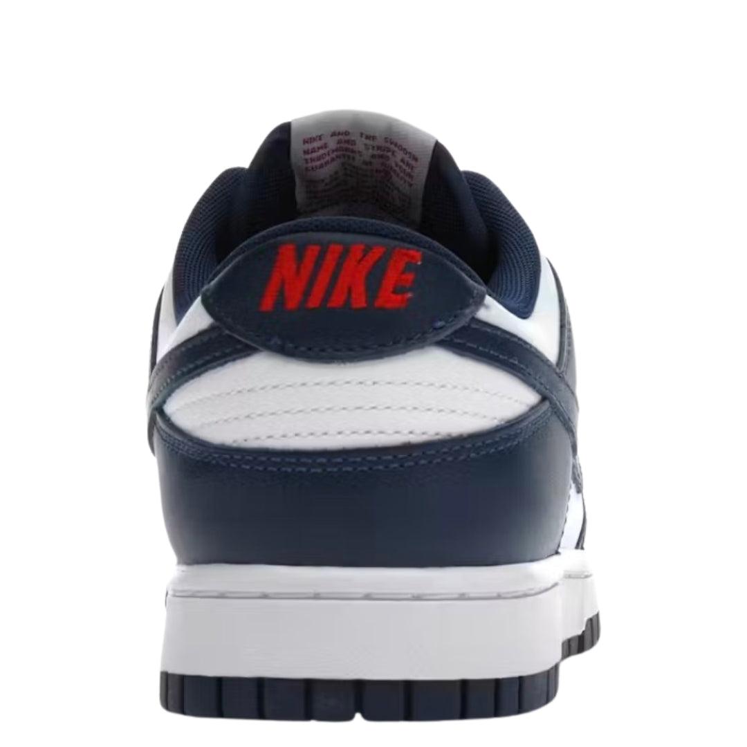 Blue-White - Back - Nike Mens Dunk Retro Leather Low Trainers