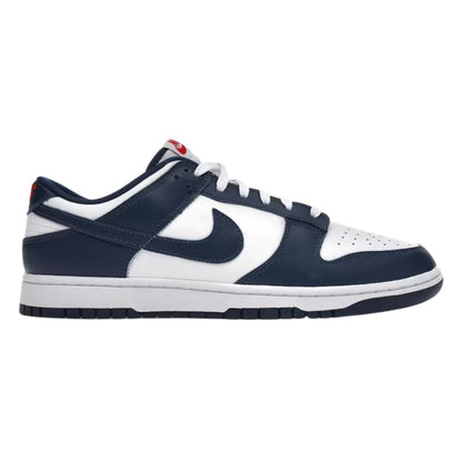 Blue-White - Side - Nike Mens Dunk Retro Leather Low Trainers