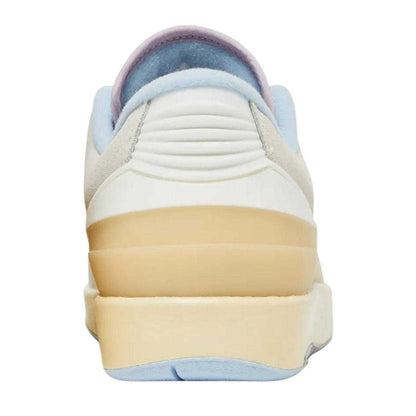 White-Cream - Back - Nike Womens-Ladies Air Jordan 2 Retro Leather Low Trainers