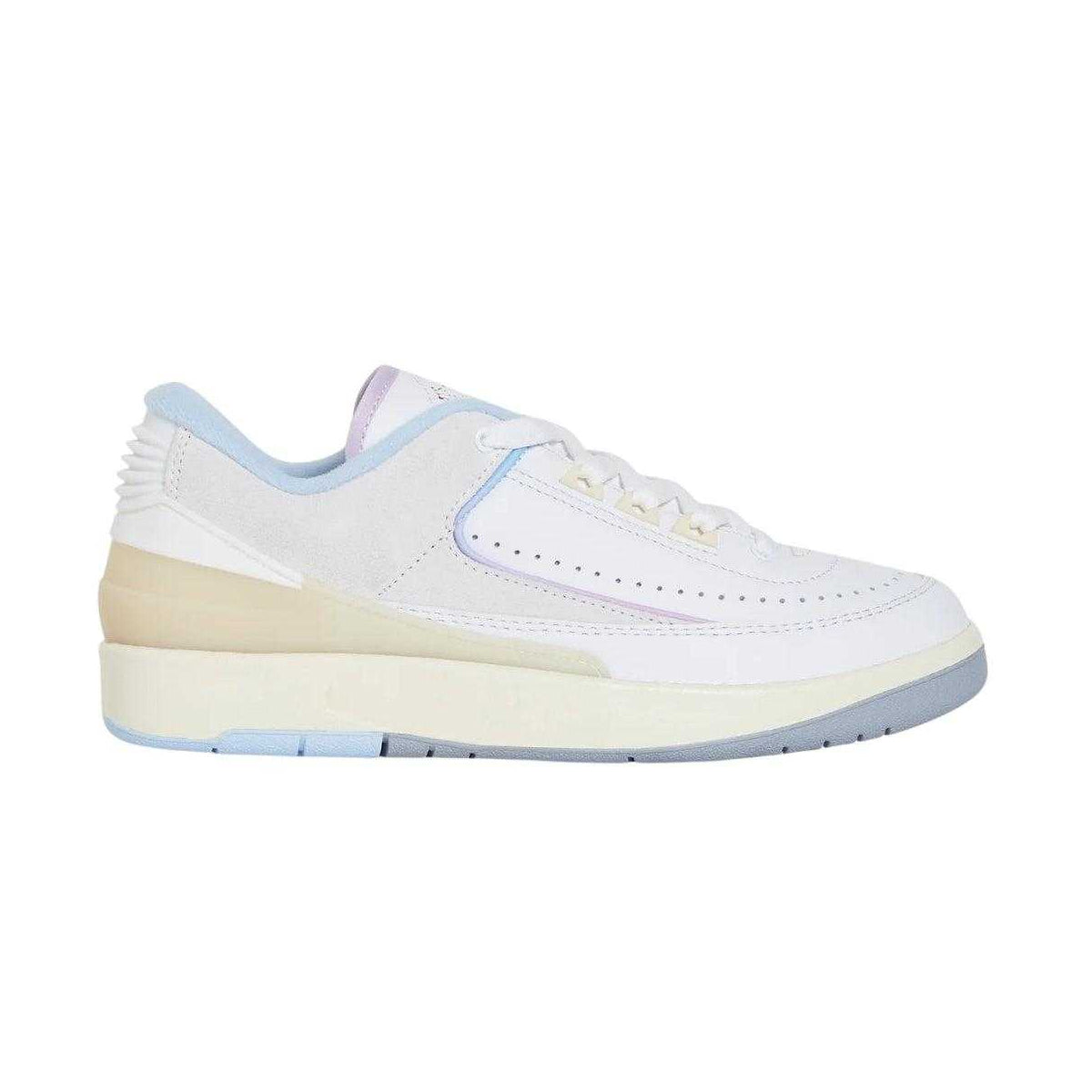 White-Cream - Lifestyle - Nike Womens-Ladies Air Jordan 2 Retro Leather Low Trainers