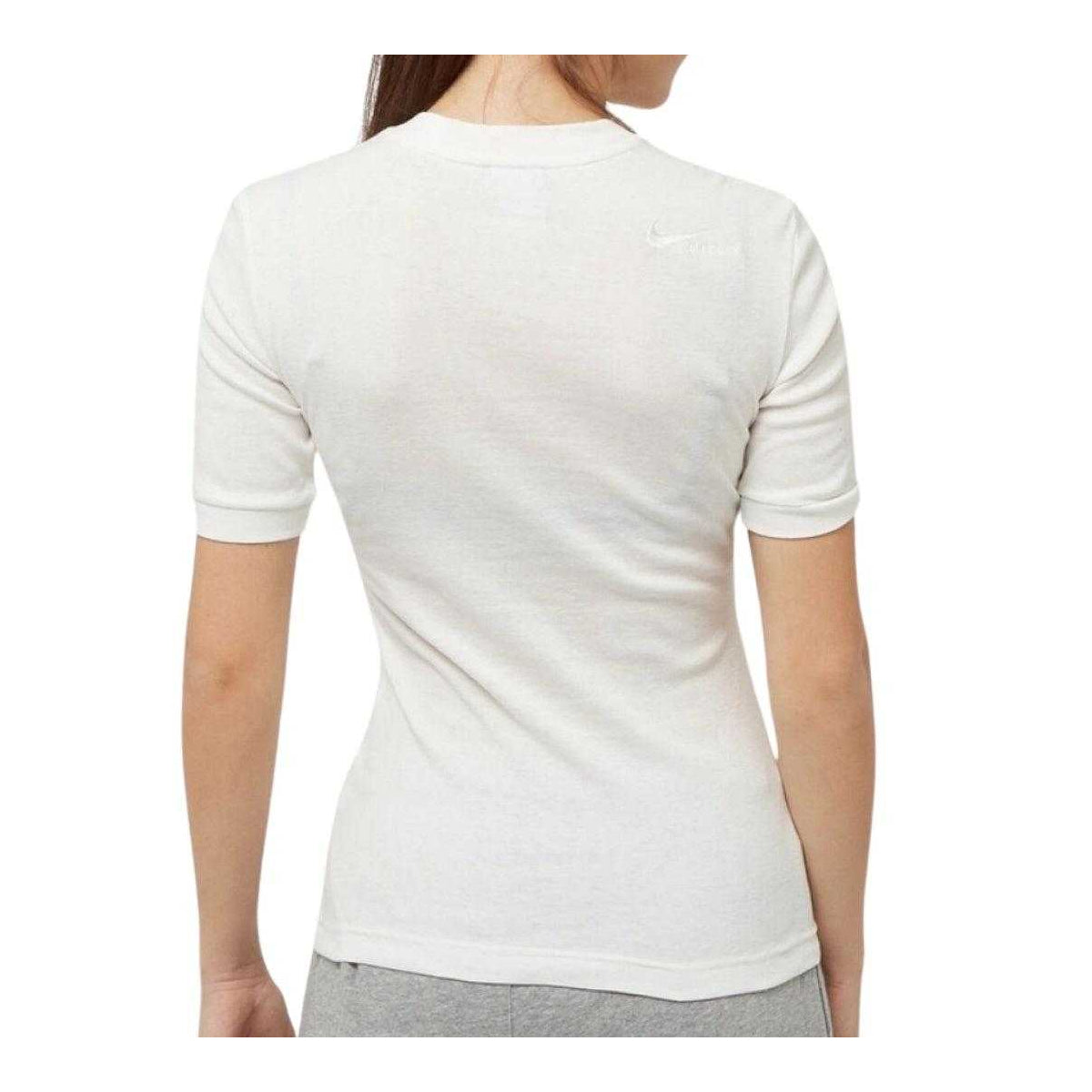 White - Back - Nike Womens-Ladies Ruched Sports T-Shirt