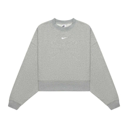 Grey - Front - Nike Womens-Ladies Swoosh Logo Sweatshirt