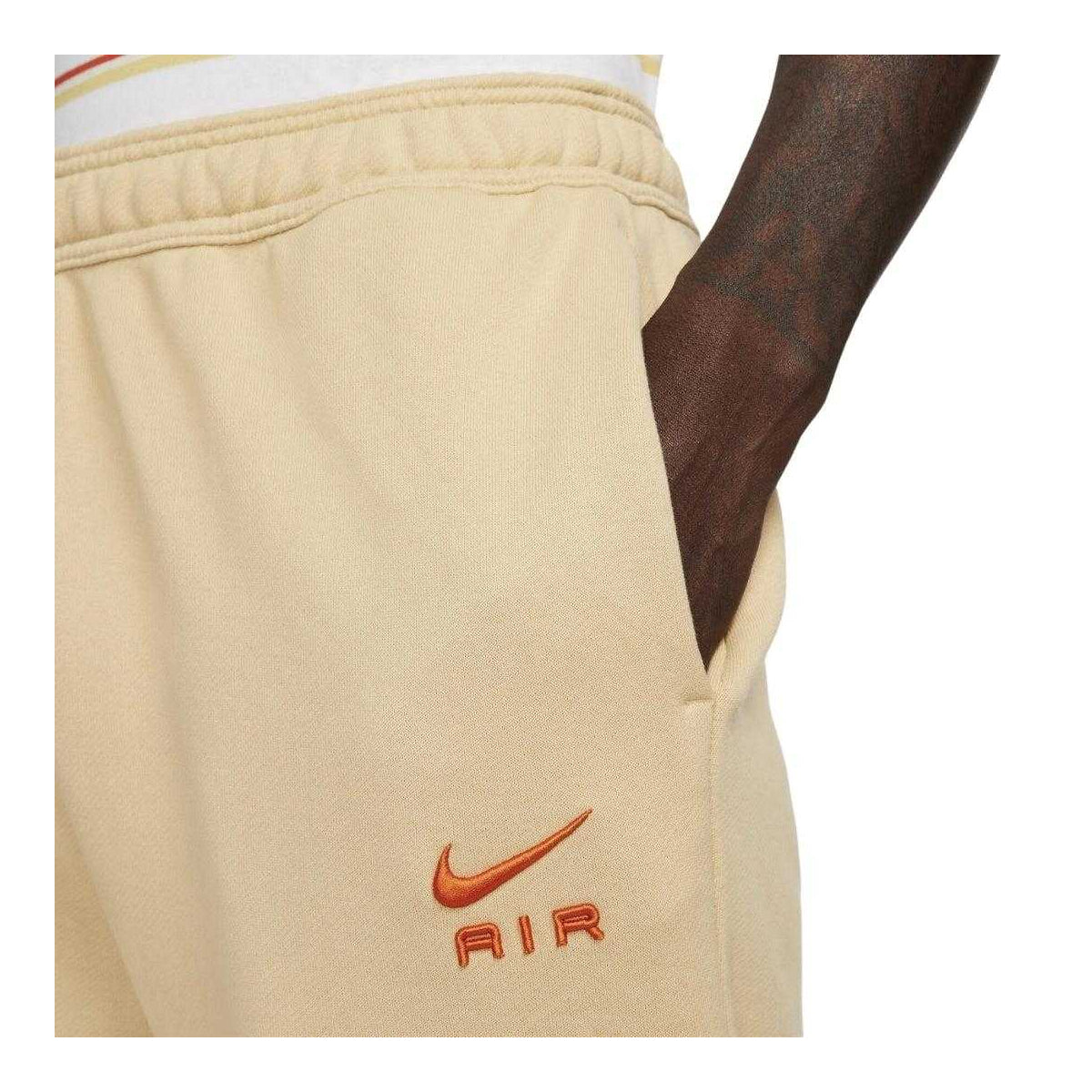 Beige - Side - Nike Mens Air Plain Jogging Bottoms