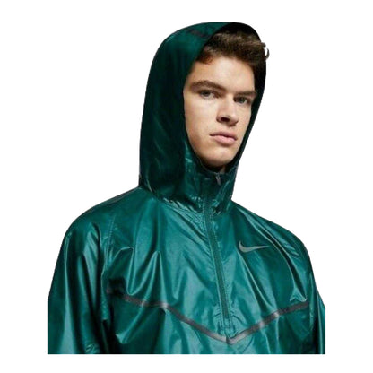 Dark Green - Back - Nike Mens Convertible Standard Running Jacket