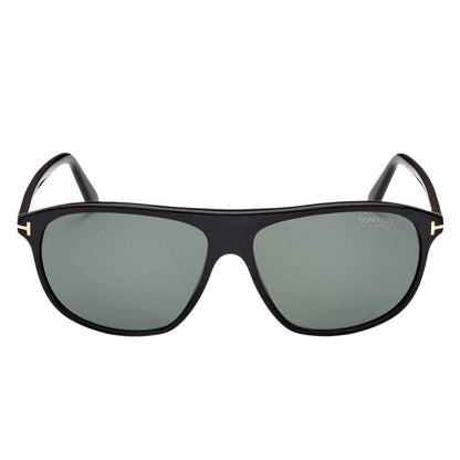 Shiny Black - Front - Tom Ford Mens Prescott Sunglasses