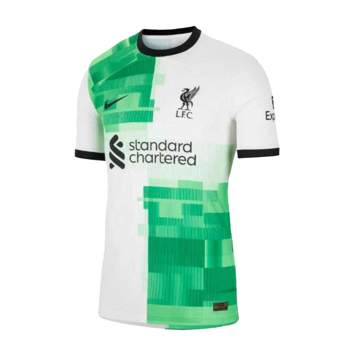 White-Green - Front - Nike Mens Liverpool FC Football T-Shirt
