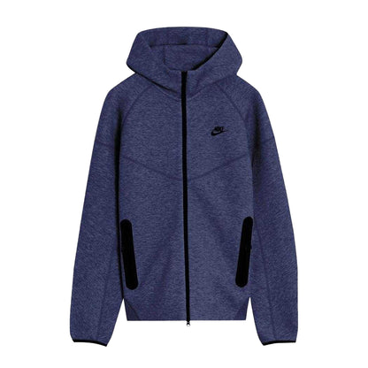 Navy Blue - Front - Nike Mens Full Zip Hoodie