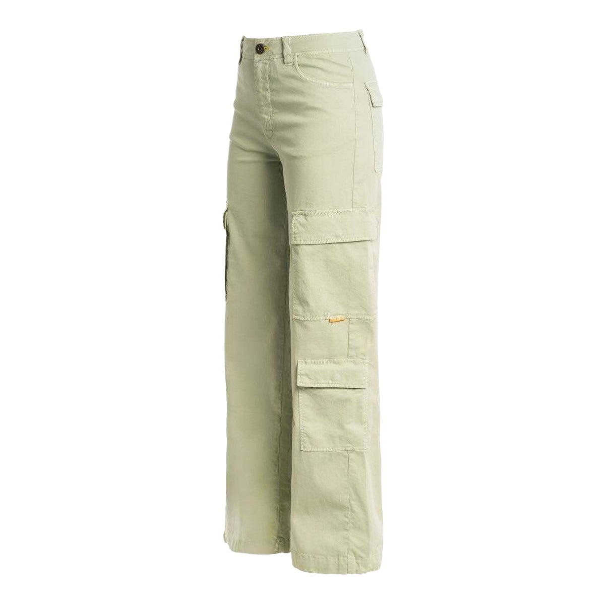 Cream - Side - Parajumpers Womens-Ladies Lela Nile Cargo Trousers