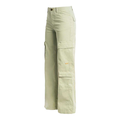 Cream - Side - Parajumpers Womens-Ladies Lela Nile Cargo Trousers