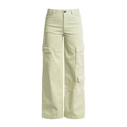 Cream - Front - Parajumpers Womens-Ladies Lela Nile Cargo Trousers