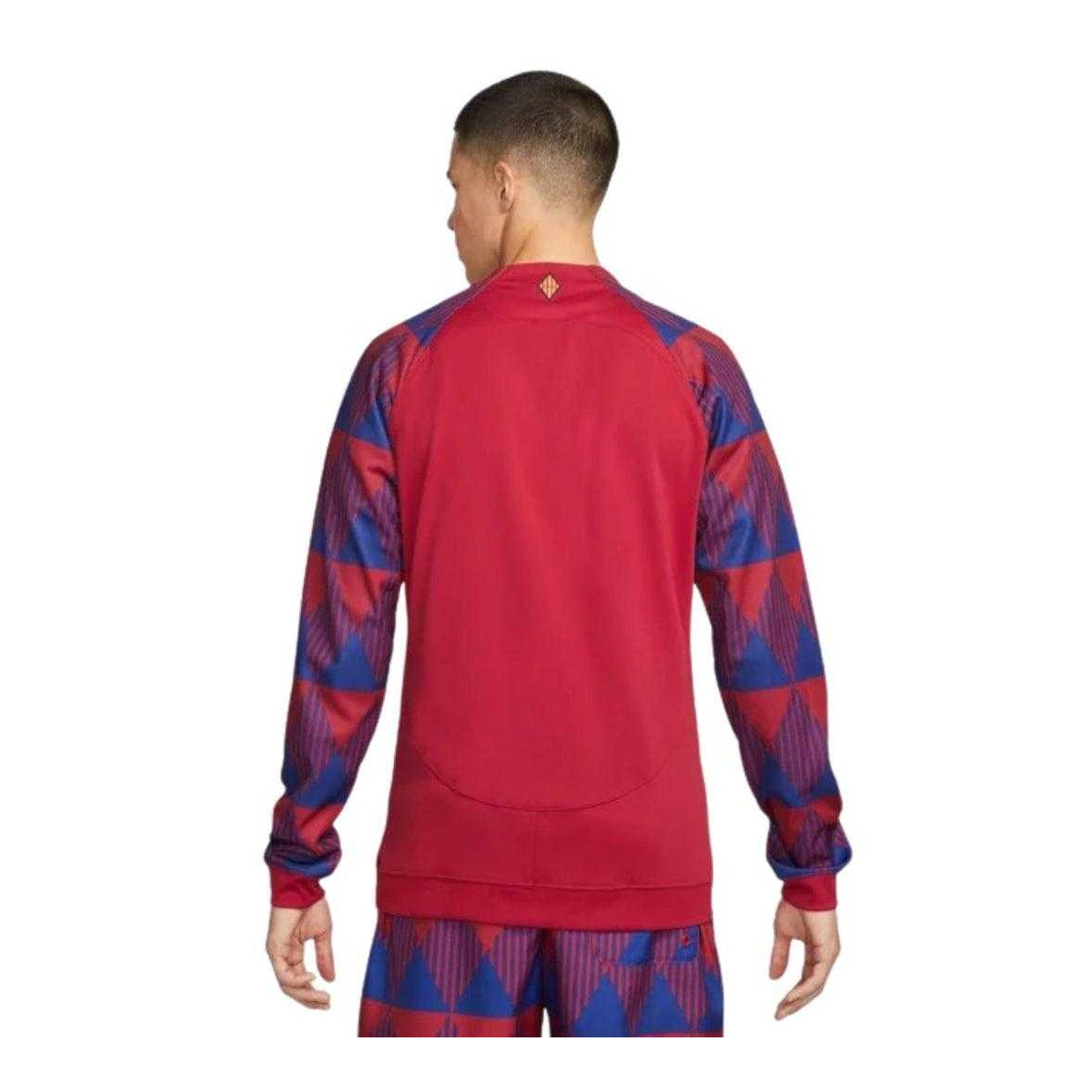 Red-Deep Royal Blue-White - Back - Nike Mens Academy Pro FC Barcelona Knitted Full Zip Football Jacket