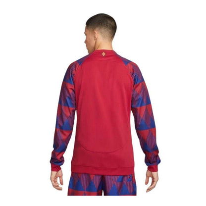 Red-Deep Royal Blue-White - Back - Nike Mens Academy Pro FC Barcelona Knitted Full Zip Football Jacket