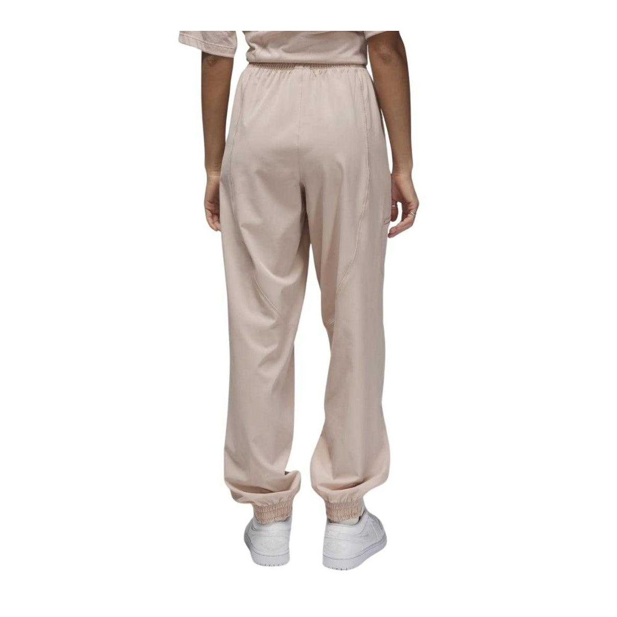 Beige - Back - Nike Womens-Ladies Jordan Logo Loose Fit Jogging Bottoms