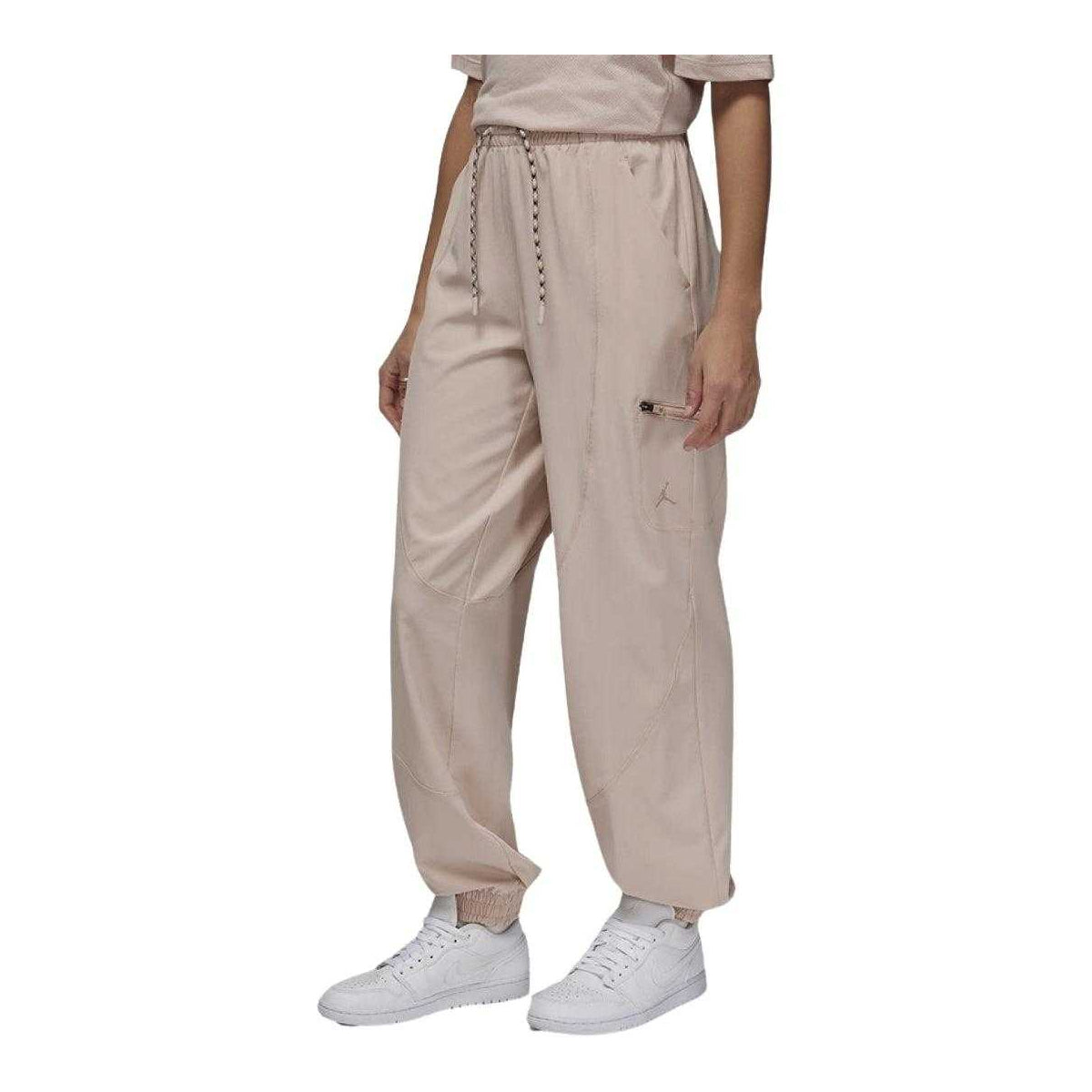Beige - Front - Nike Womens-Ladies Jordan Logo Loose Fit Jogging Bottoms