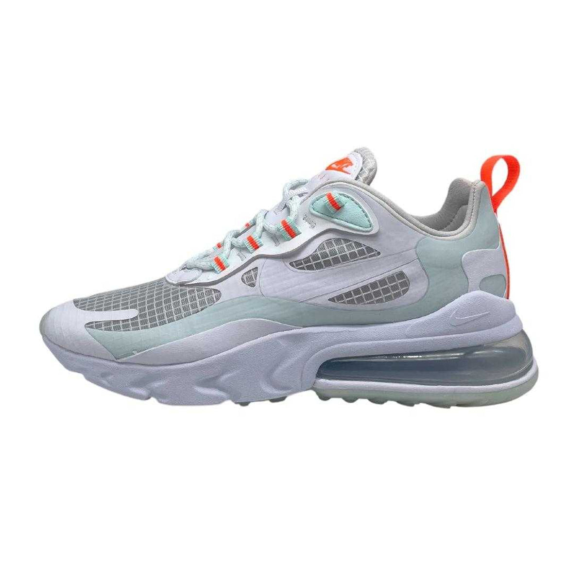 White-Light Blue-Orange - Back - Nike Womens-Ladies Air Max 270 React Trainers