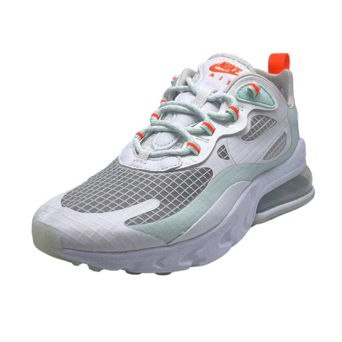 White-Light Blue-Orange - Side - Nike Womens-Ladies Air Max 270 React Trainers