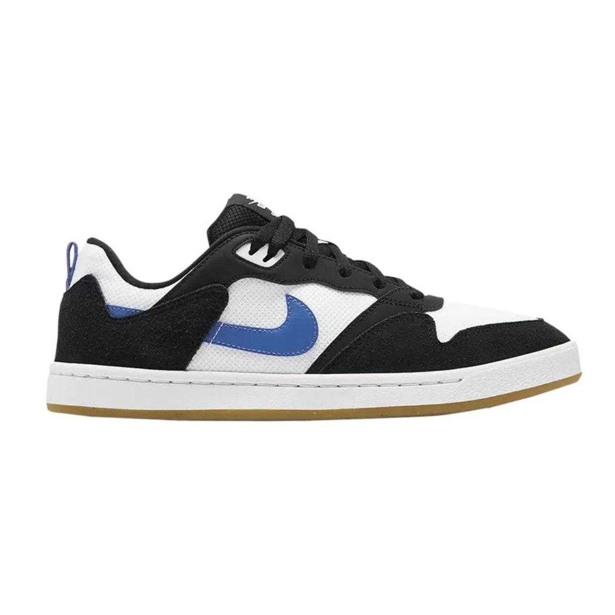 Black-White-Blue - Front - Nike Mens SB Alleyoop Suede Trainers