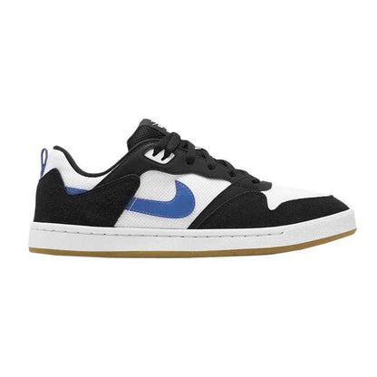 Black-White-Blue - Front - Nike Mens SB Alleyoop Suede Trainers