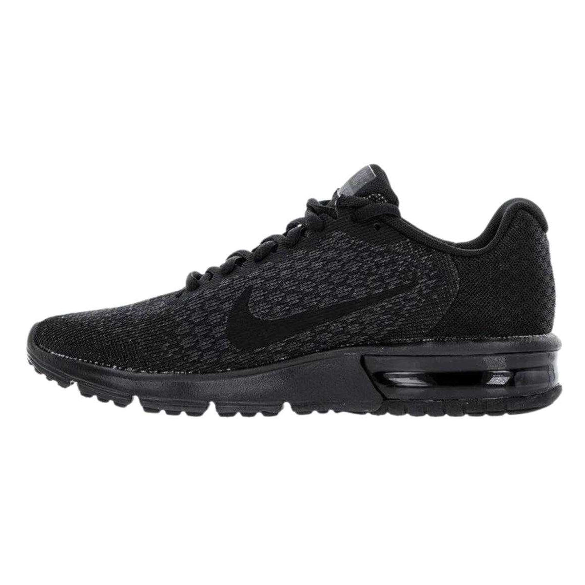 Black - Side - Nike Womens-Ladies Air Max Sequent 2 Trainers