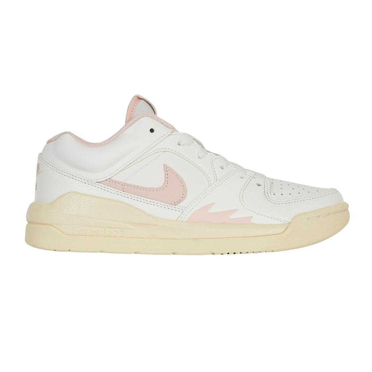 White-Pink - Front - Nike Womens-Ladies Jordan Stadium 90 Leather Trainers