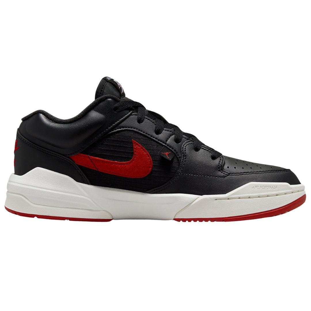 Black-Red Print - Front - Nike Womens-Ladies Jordan Stadium 90 Swoosh Leather Trainers