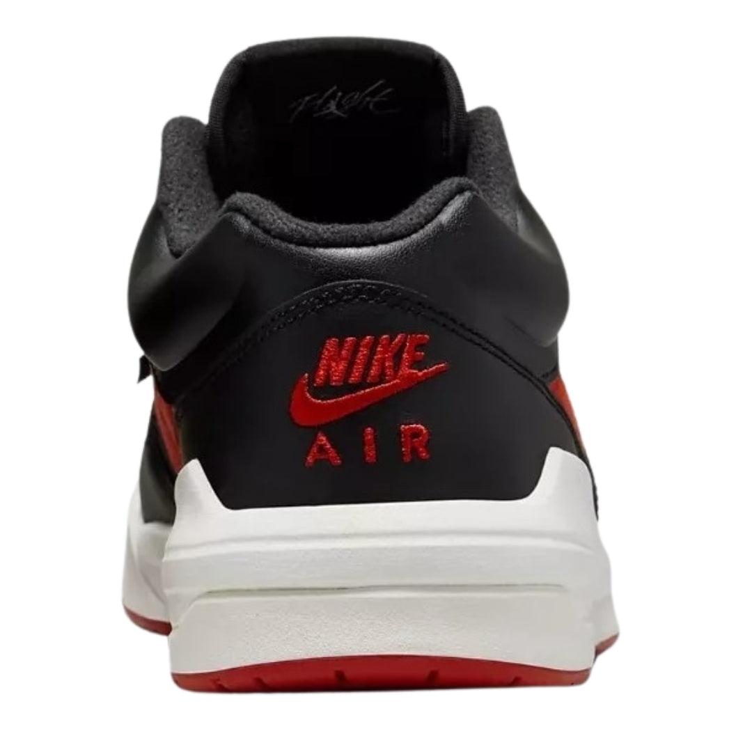Black-Red Print - Side - Nike Womens-Ladies Jordan Stadium 90 Swoosh Leather Trainers