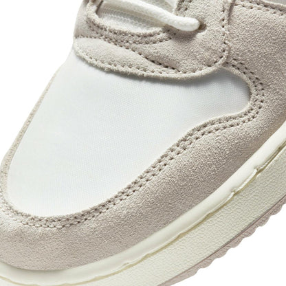 White-Beige - Lifestyle - Nike Womens-Ladies Court Borough Premium Leather Mid Cut Trainers