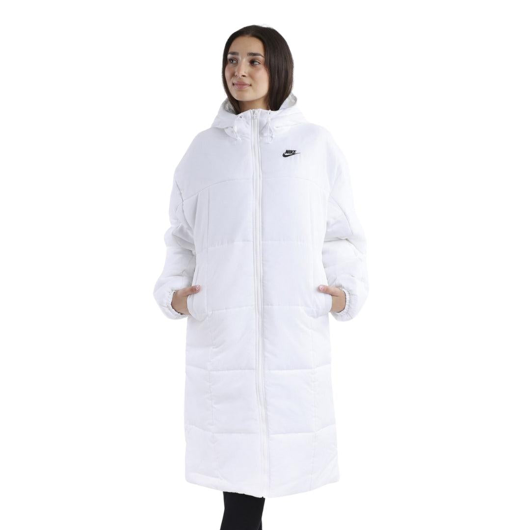 White - Side - Nike Womens-Ladies Long Length Jacket