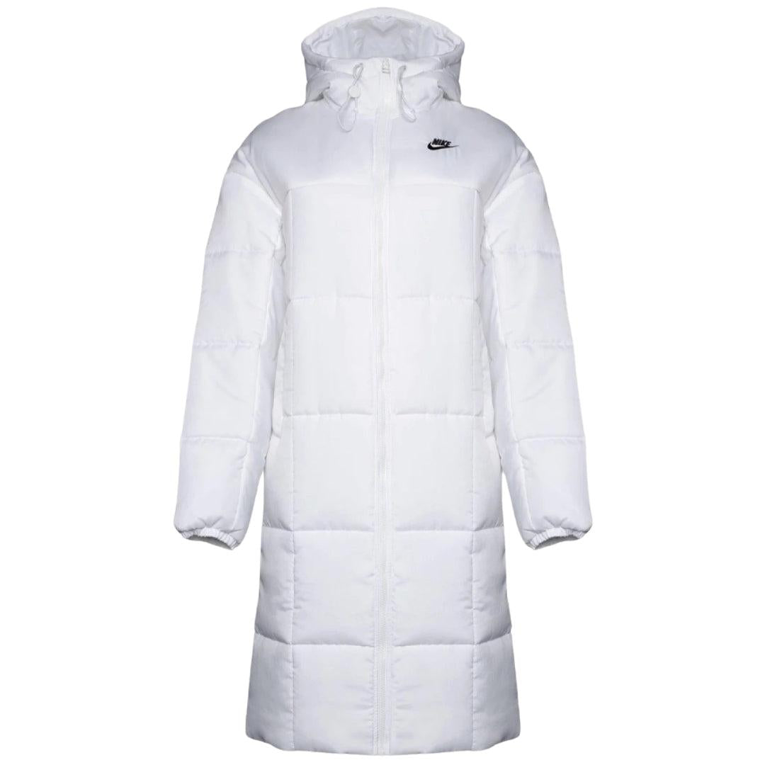 White - Pack Shot - Nike Womens-Ladies Long Length Jacket