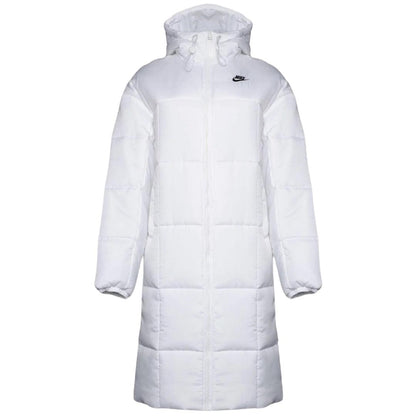 White - Pack Shot - Nike Womens-Ladies Long Length Jacket
