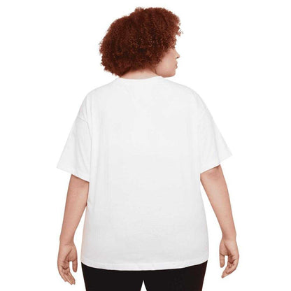 White - Back - Nike Womens-Ladies Small Logo Plus T-Shirt