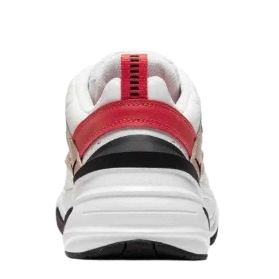 Stone-White-Track Red - Back - Nike Womens-Ladies M2K Tekno Leather Trainers