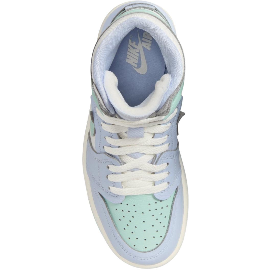 Light Blue - Lifestyle - Nike Womens-Ladies Air Jordan 1 Leather High-top Trainers