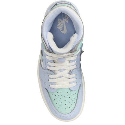 Light Blue - Lifestyle - Nike Womens-Ladies Air Jordan 1 Leather High-top Trainers