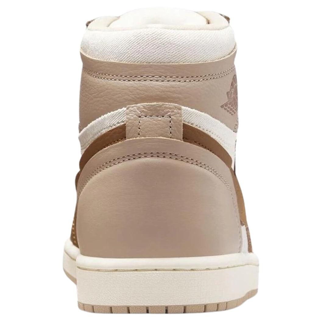 Brown - Back - Nike Womens-Ladies Air Jordan 1 Leather High-top Trainers