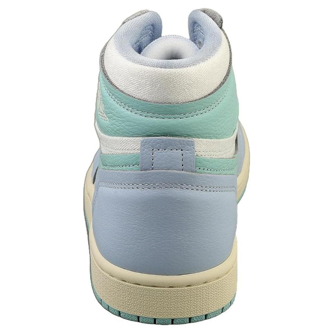 Light Blue - Back - Nike Womens-Ladies Air Jordan 1 Leather High-top Trainers