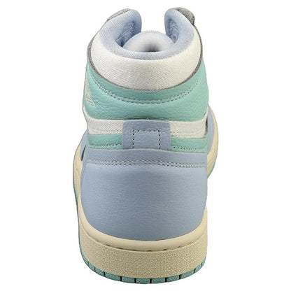 Light Blue - Back - Nike Womens-Ladies Air Jordan 1 Leather High-top Trainers