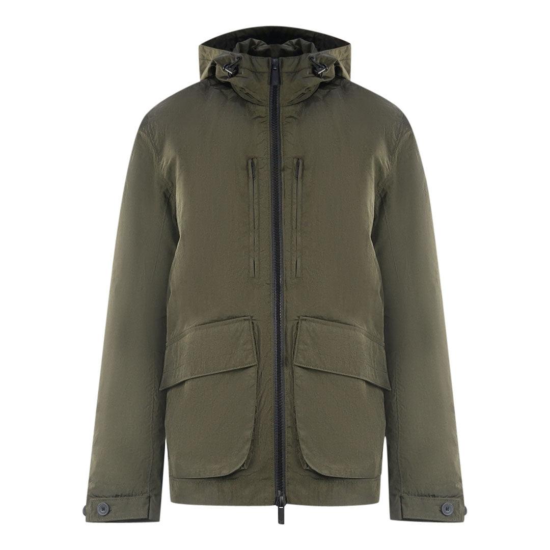 Green - Front - Lyle & Scott Mens Plain Hooded Jacket
