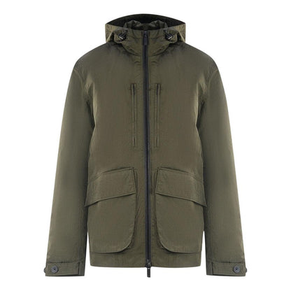Green - Front - Lyle & Scott Mens Plain Hooded Jacket