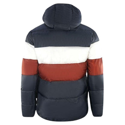 Navy Blue-White-Red - Back - Lyle & Scott Mens Colour Block Puffer Jacket