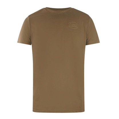 Brown - Front - Diesel Mens Monotone Cotton Logo T-Shirt